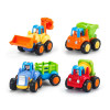 Set de Vehículos de Construcción y Granja, 4 Modelos Surtidos, Pack x 4 pzas.